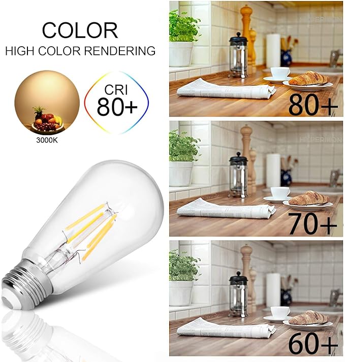 LED Edison Bulb 4W, Antique 40W Vintage Edison Bulb, E26 Light Bulb Non - Image 7