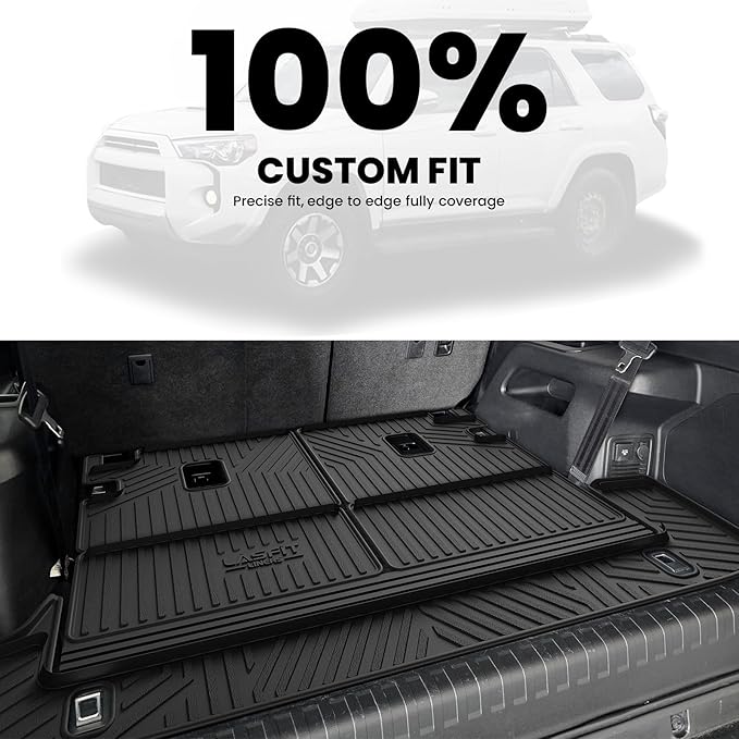 LASFIT Cargo & Backrest Mats for Toyota 4Runner 2013-2024, All Weather Custom - Image 4