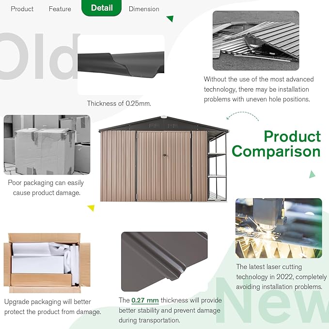 AECOJOY 10x8 Metal Storage Shed - Image 5