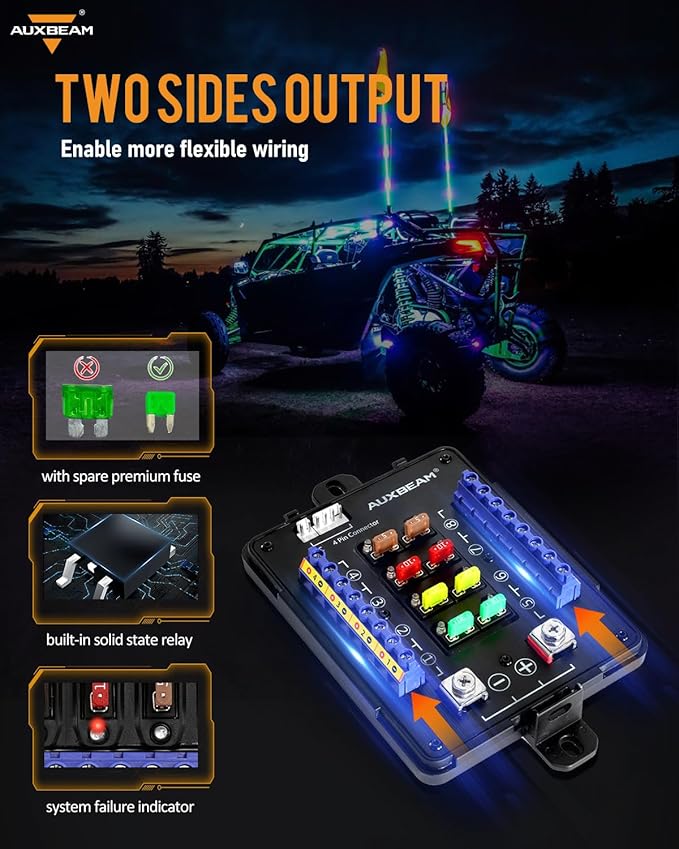 Auxbeam RGB 8 Gang Switch Panel 5.3 Inch RB80 XL - Image 4