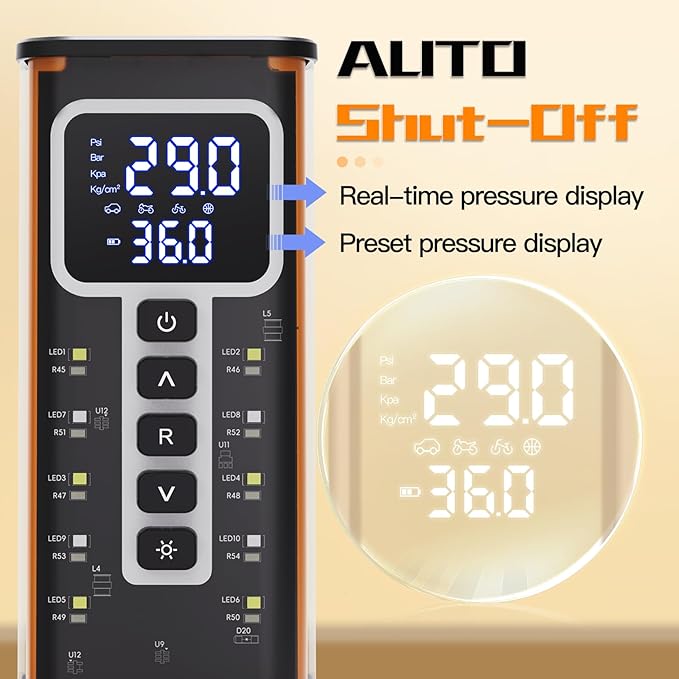 Tire Inflator Portable Air Compressor, Air Pump - Image 4