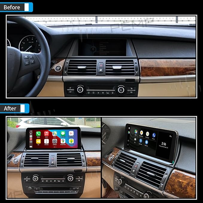 PEMP Linux Vertical Screen E70 E71 CIC Wired and Wireless CarPlay Retrofit - Image 2