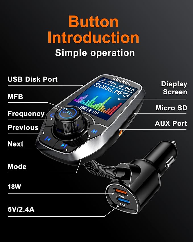 Upgraded Bluetooth FM Transmitter - Image 7