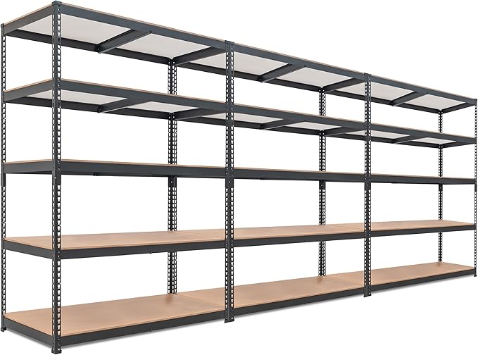 HOMEDANT 5 Tier Laminated Boltless Heavy Duty Garage Storage Adjustable Wide by TheBestOrganizingSolution