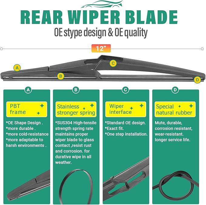 28" 21" 12" Windshield Wiper Blades Replacement - Image 4