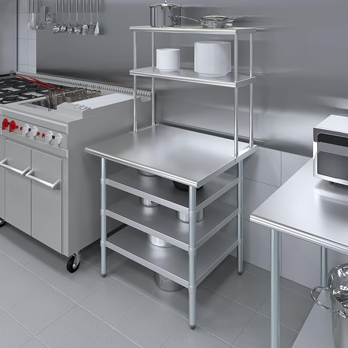 Amgood 30" x 36" Stainless Steel Work Table - Image 4