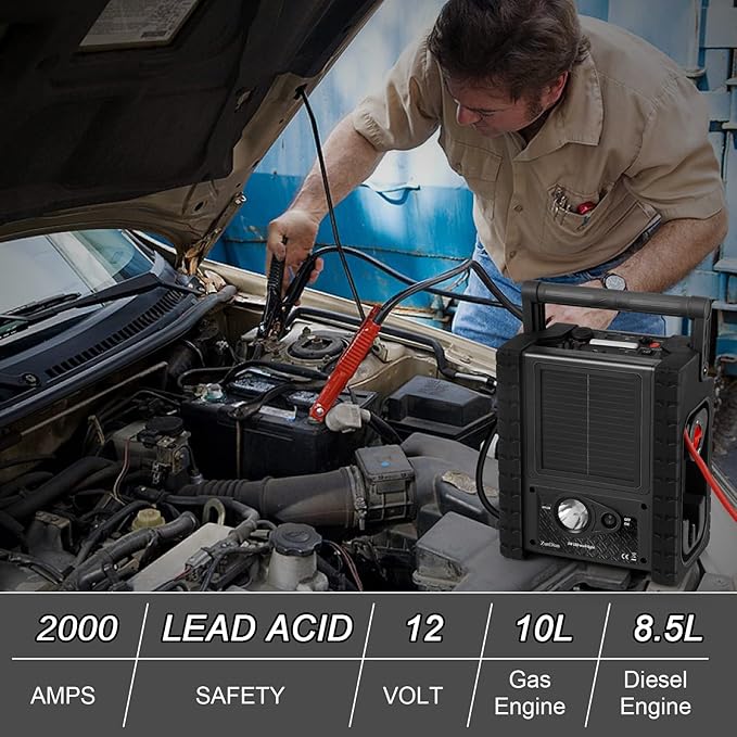 2000A Peak Car Battery Jump Starter - Image 2