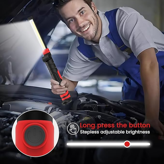 Rechargeable Work Light 2500mAh Magnetic LED Work Light Flashlight Mechanic - Image 4