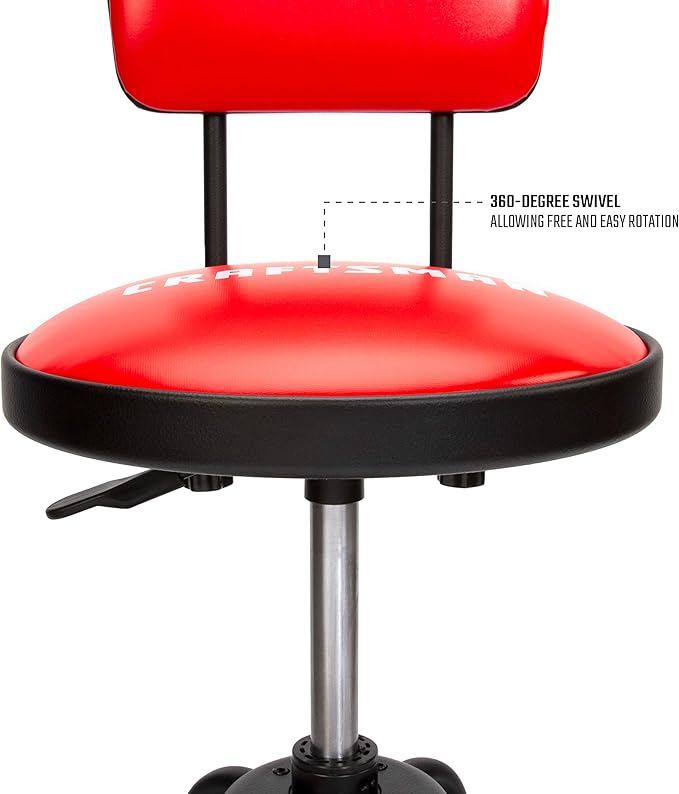 Craftsman Adjustable Height Work Shop Stool, 29 to 34-inches Tall, - Image 5