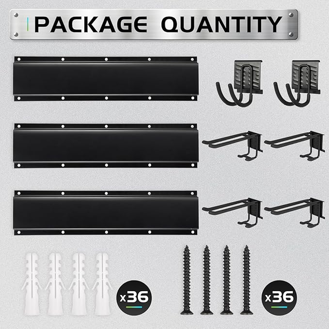 Garage Tool Organizer Wall Mount, Heavy Duty Garage Organization Tool Storage - Image 2