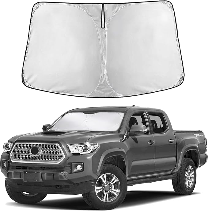 Econour Windshield Sun Shade for Toyota Tacoma 2016-2025 2026 Accessories 2Dr by EcoNour