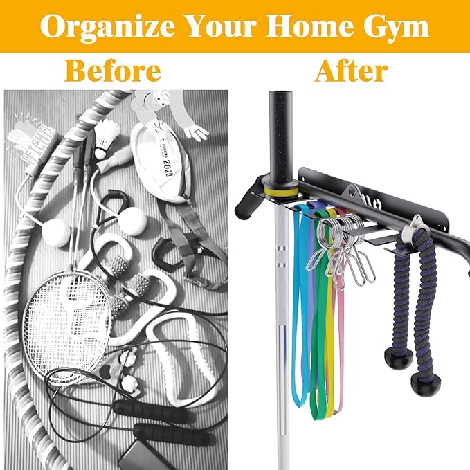 VAIIO Single Olympic Barbell Hanger, Garage Gym Bar Wall Rack, Vertical Barbell - Image 3
