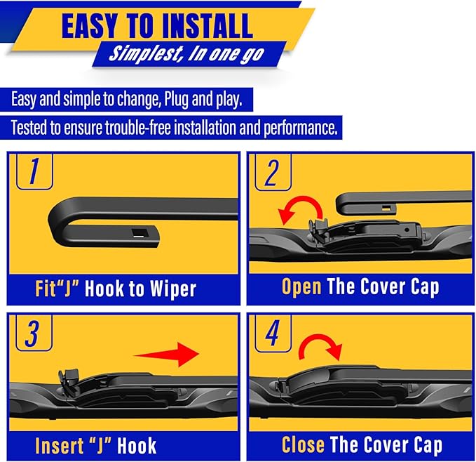 3 wipers Replacement for 2017-2021 2022 Kia Niro, Windshield Wiper Blades - Image 8