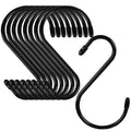 24 Pack 5 inch S Hook, Steel Iron Rubber Coated Closet S Hooks by Nisoger