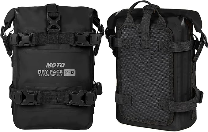 Motorcycle Tail Bag Front Bumper Bag, 12L Roll-top Waterproof Motor Saddle - Image 7