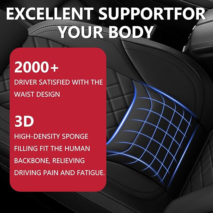 BABYBLU Chevy Chevrolet Silverado GMC Sierra Car Seat Covers Fit 2007-2023 2024 - Image 5