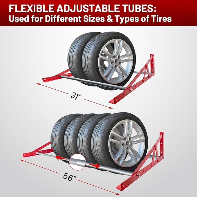 ROBLOCK Adjustable Tire Rack Wall Mount - Image 3