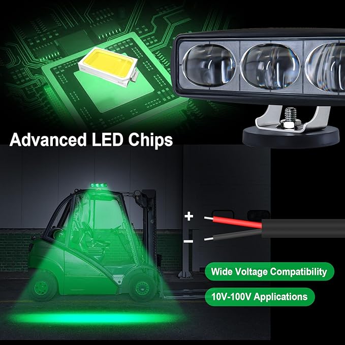 2Pcs Forklift Safety Light Green, 30W Straight Line Forklift and AGV Safety - Image 7