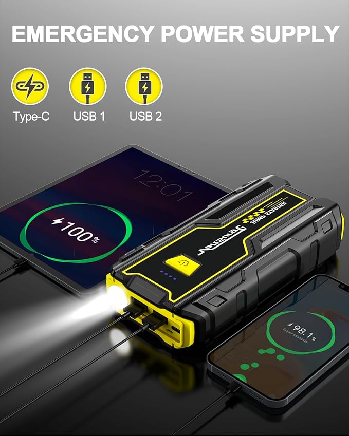 Car Jump Starter, 4000A Battery Jumper Starter Portable 12V, Car Battery Charger - Image 6