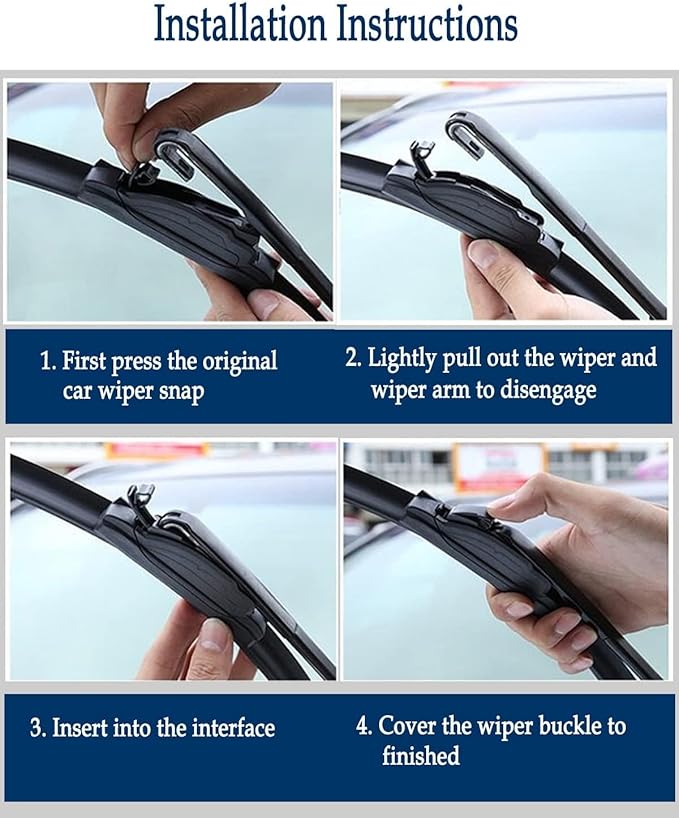 3Pcs Windshield Wipers for Chevrolet Chevy Trailblazer 2002-2006, Chevrolet - Image 8