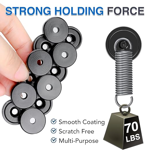 MIKEDE Magnets with Hole, 70LB Strong Rare Earth Magnets, Powerful Pot with - Image 2