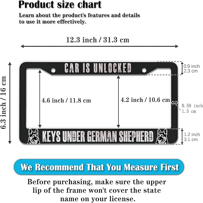 Front License Plate Bracket Black and White License Plate Frames Car is - Image 2
