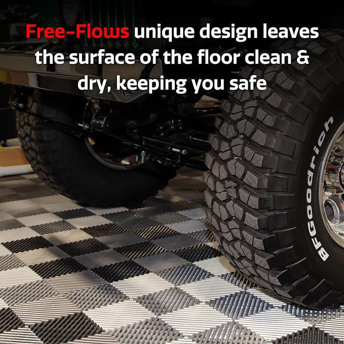 RaceDeck Free-Flow Open Rib Design, Durable Interlocking Modular Garage - Image 4