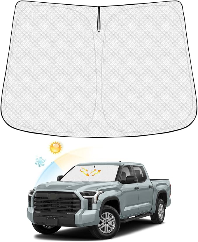 Windshield Sun Shade for 2022-2025 2026 Toyota Tundra Accessories Thicken by Canvcle