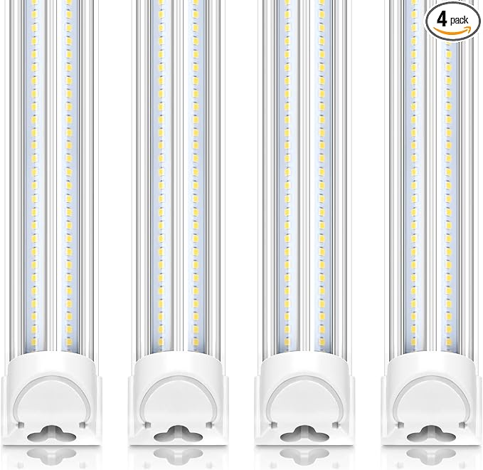 Barrina 8FT LED Shop Light, 100W 15000LM 5000K, V Shape Integrated T8 LED by Barrina