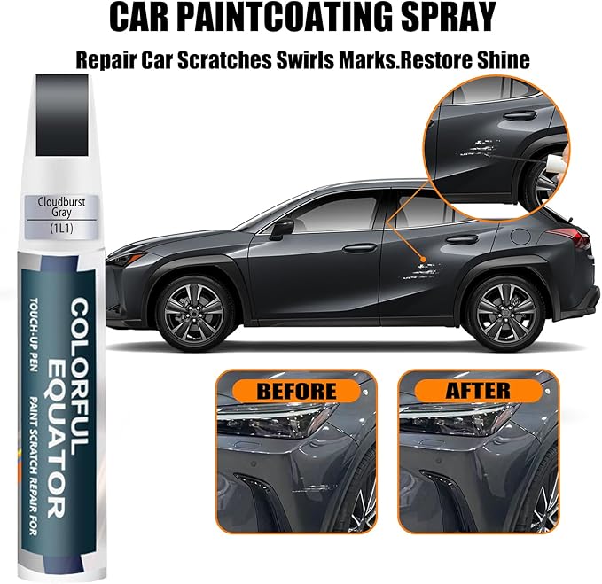 Cloudburst Gray Touch Up Paint for Lexus, Car Paint Pen Scratch Repair - Image 3