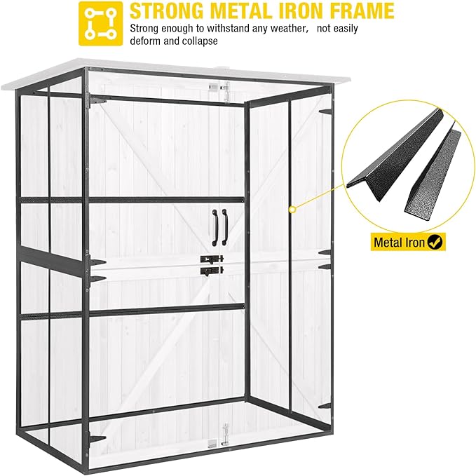 Aivituvin Storage Shed Outdoor Storage Cabinet Upgraded - Image 2