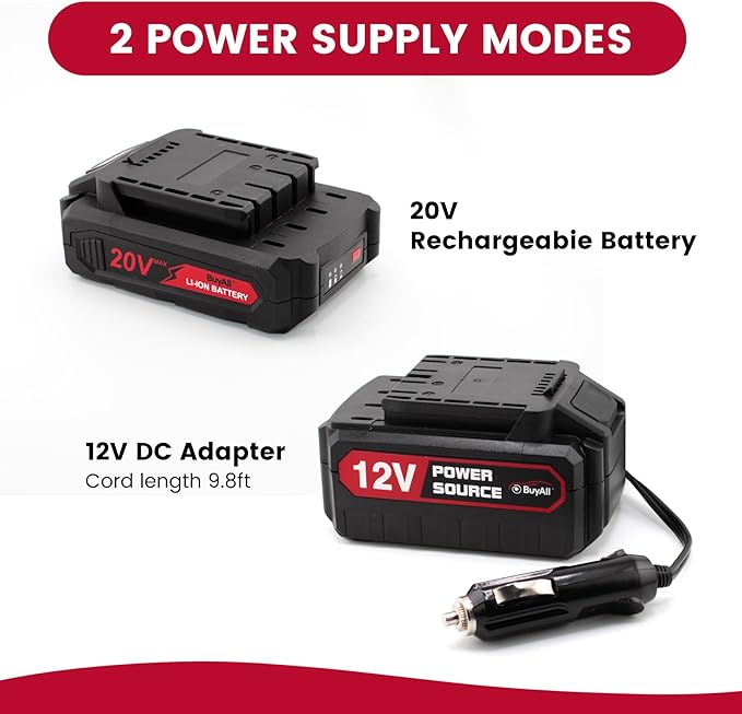 Tire Inflator Portable Air Compressor, 20V Cordless Car Tire Pump - Image 2