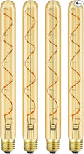 Leools Vintage LED Spiral Filament Bulb T10, 11.8inch Long Tubular Dimmable by LEOOLS