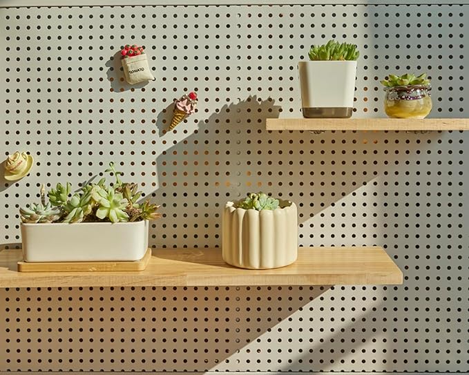 Shelves for PegBoard, Pine Wooden Pegboard Shelf Wall Organizer, Wooden Board - Image 6