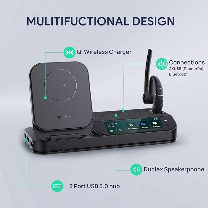 Yealink BH71 Bluetooth Headset Workstation, Office Wireless Headset - Image 5