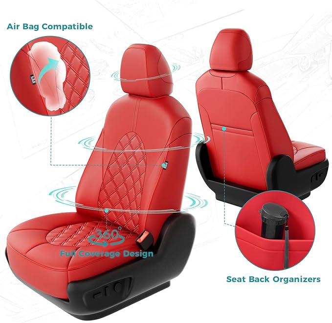 for Toyota Camry Seat Covers LE SE SE Nightshade 2018 2019 2020 2021 2022 2023 - Image 3