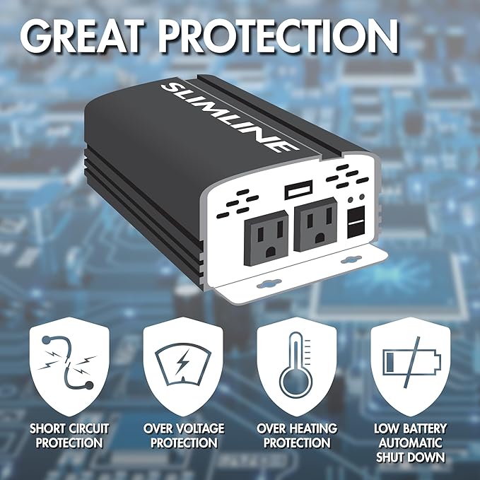 Wagan EL3718 800W Slim Line AC to DC Power Inverter 800W TrueRated Continuous - Image 5