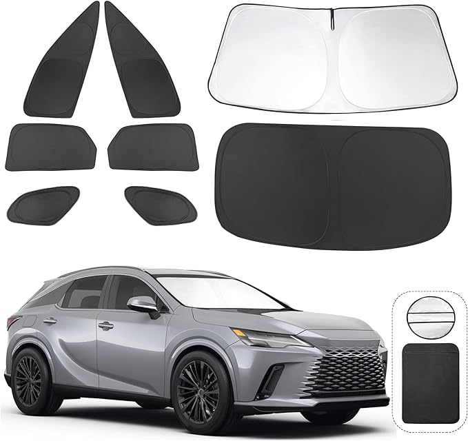 TINGLU Window Shades for Lexus RX 2023 2024 2025 Accessories Car Side Full by TINGLU