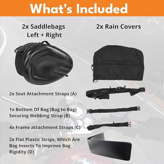 Motorcycle Saddlebags, 36L-58L Expandable Capacity, Motorcycle Panniers - Image 7