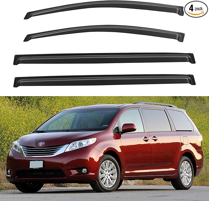 Window Visors Rain Guards Shield by YQAUTEC