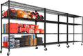 PrimeZone 3 Packs 55.5" W x 24" D x 80" H Heavy Duty Wire Storage Shelves by PrimeZone