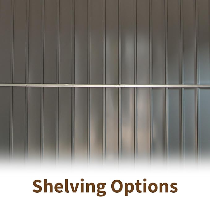 IKERY Large Galvanized Steel Storage Shed - Image 6