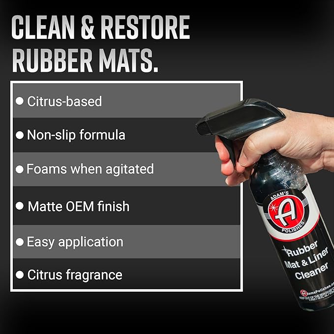 Adam's Polishes Rubber Mat & Liner Cleaner Protectant & Rubber Floor Mat - Image 2