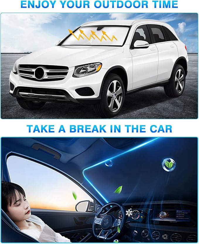 KUST Windshield Sun Shade for Mercedes-Benz S-Class 2015-2021 Window Shade Sun - Image 5