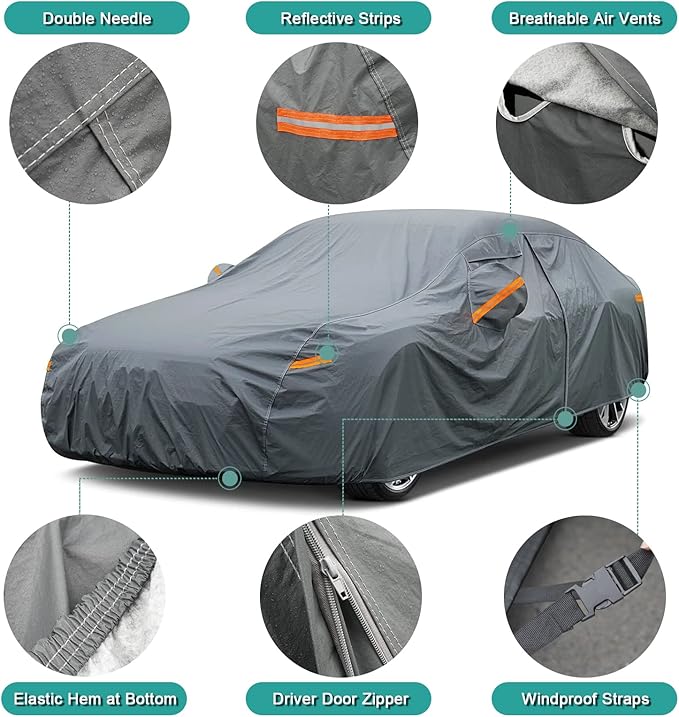 Premium Car Cover Custom Fit Toyota 4Runner, 16 Layers Heavy Duty Car Cover - Image 3