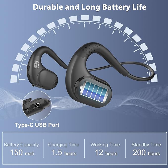 Trucker Bluetooth Headset, Open Ear Headphones - Image 7