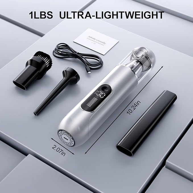 Cordless Handheld Car Vacuum, 16000PA 2-in-1 Blow & Suction, Brushless Motor - Image 9