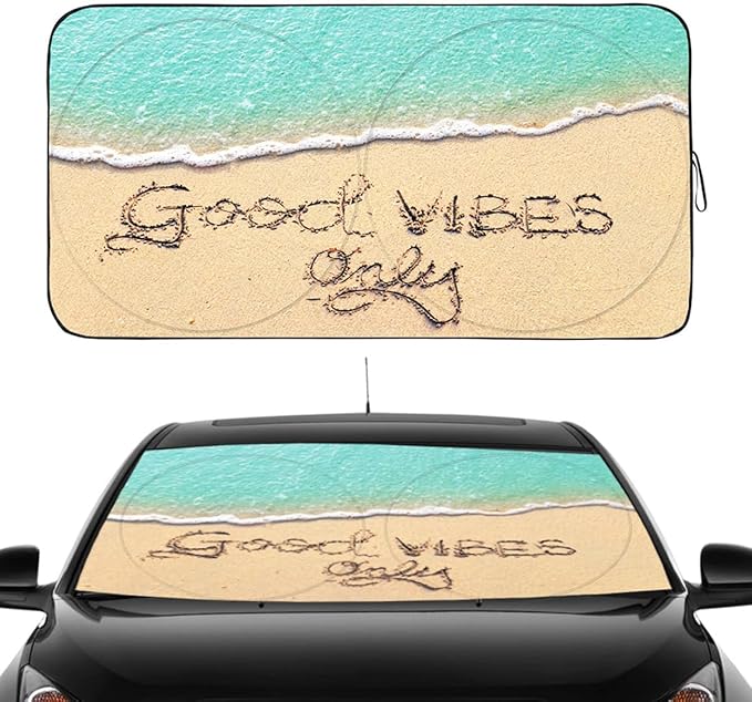 Gven Sun Shade for Car Windshield, Beach Style, Blocks 99% UV Rays, Reflective by Gven
