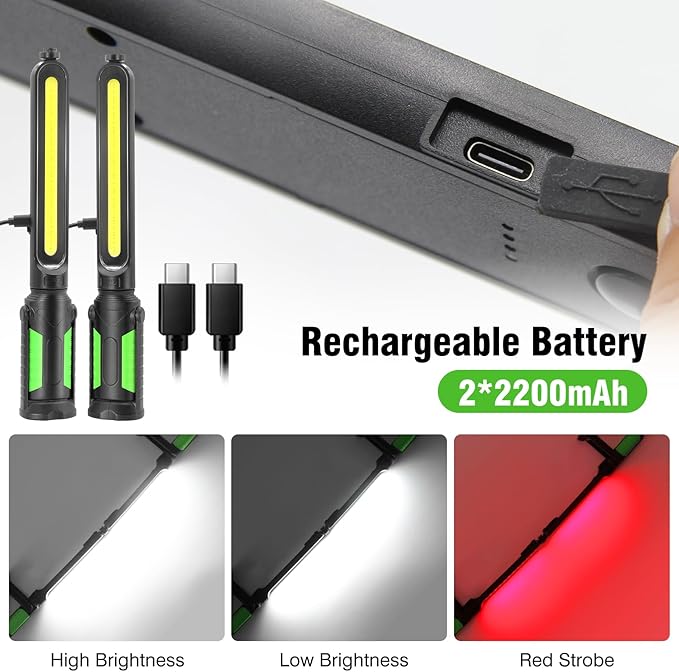 SYLSTAR Work Light for Mechanic, 2400LM LED, 4400mAh Rechargeable, Underhood - Image 5