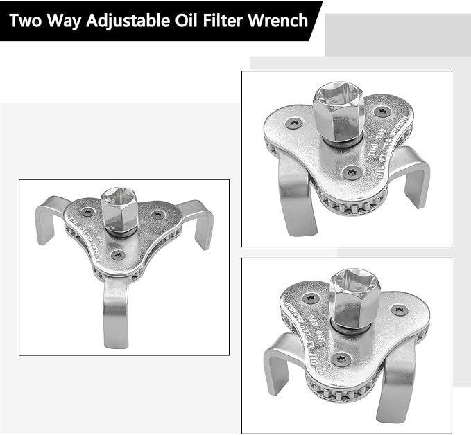 Universal Adjustable Oil Filter Wrench, Carbon Steel, 3-Jaw Design, 2.5-4.5 - Image 4